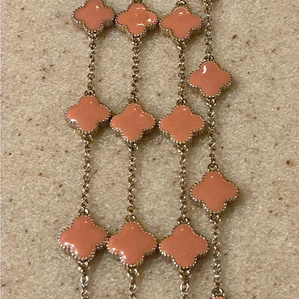 Gold and Orange Diamond Necklace with Delicate Chain